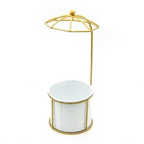 VIRÁGTARTÓ FÉM 1/64 35x12 cm FEHÉR