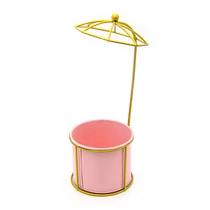 VIRÁGTARTÓ FÉM 1/64 35x12 cm RÓZSASZÍN