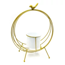 VIRÁGTARTÓ FÉM 1/35 33 cm, 9,5x8 cm ARANY