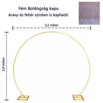 BOLDOGSÁG KAPU 1/4 3,2x2,8 m ARANY, FEHÉR BOLDOGSÁG KAPU 1/4 3,2x2,8 m ARANY, FEHÉR