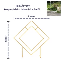 FÉM ÁLLVÁNY 1/6 2x2 m ARANY,FEHÉR FÉM ÁLLVÁNY 1/6 2x2 m ARANY,FEHÉR