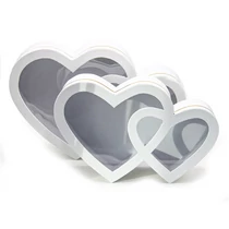 PAPÍRDOBOZ SZÍV 2 DB 1/16 38x25x11,5; 33,5x21,7x9,5 cm FEHÉR