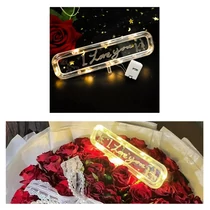 TÁBLA LEDES I LOVE YOU FELIRATTAL 1/500 16x4 cm