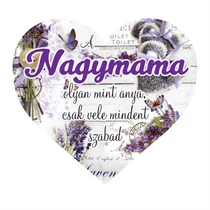 MÁGNES SZÍV ANYÁK-NAPI/NAGYMAMA 1/54 10x9 cm