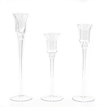 GYERTYATARTÓ ÜVEG 3 DB 1/12 20;23;26 cm 