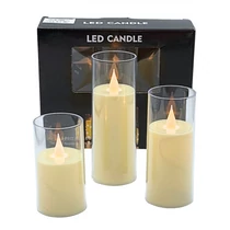 GYERTYA LEDES 3 DB 1/120 10 cm; 12,5 cm; 15 cm