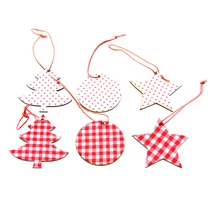 FADÍSZ 6 DB 12/1200 CSÍKOS,PÖTTYÖS PIROS 5 cm