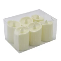 MÉCSES LEDES MELEGFEHÉR 6/480 7x5 cm