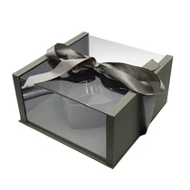 VIRÁGDOBOZ AKRIL 1/8 SZÜRKE 31x32x16 cm