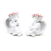 ANGYAL ÜLŐ VIRÁGGAL 1/60 13,5x10x10 cm 2 FÉLE