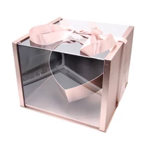 VIRÁGDOBOZ AKRIL 1/4 ROSEGOLD 31x31x24 cm