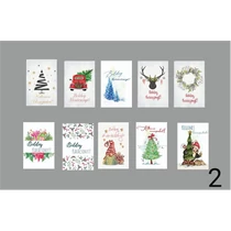 Kísérőkártya 10db/csomag karácsonyi vegyesen 4x6cm