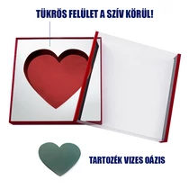 VIRÁGDOBOZ AKRIL 1/4 48x48x15 cm PIROS