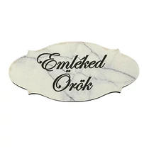 KEGYELETI TÁBLÁCSKA "Emléked örök" 10x4,8 cm