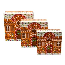 PAPÍRDOBOZ 3 DB KARÁCSONYI 1/60 15x7; 13x6; 11x5 cm