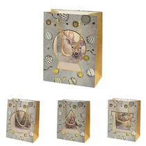 AJÁNDÉKTASAK KARÁCSONYI 12/720 18x23x10 cm 4 FÉLE