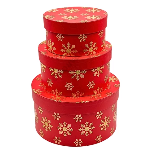 PAPÍRDOBOZ 3 DB KARÁCSONYI 1/30 21x11,5; 17x9; 14x7,5 cm