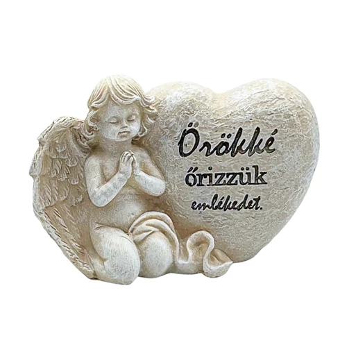 ANGYAL SZÍVVEL FELIRATOS 12/48 11x16x7,5 cm
