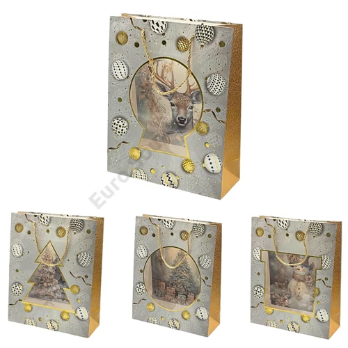 AJÁNDÉKTASAK KARÁCSONYI 12/480 26x32x10 cm 4 FÉLE