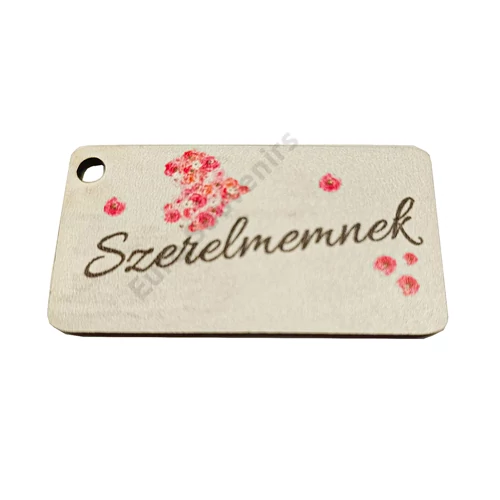 FA TÁBLÁCSKA- SZERELMEMNEK 6,5x3,5 cm