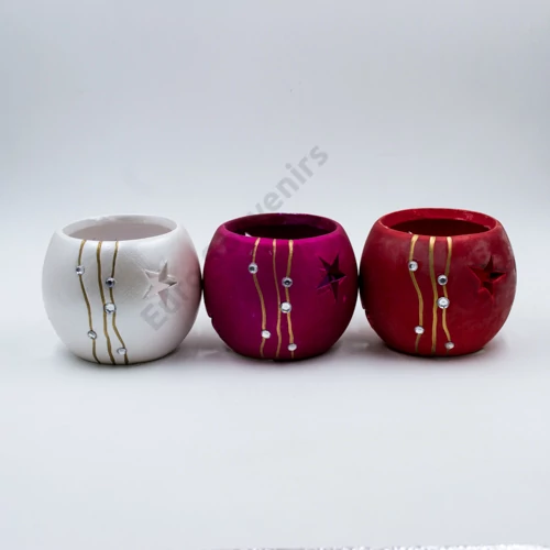 MÉCSESTARTÓ 6/72 3 SZÍN 7x8cm