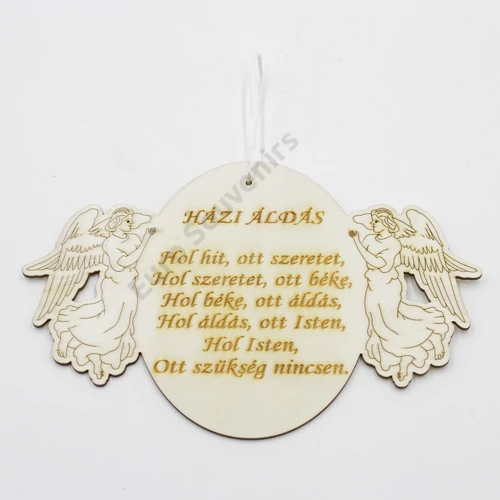 HÁZI ÁLDÁS FA 1/240 22x14 CM