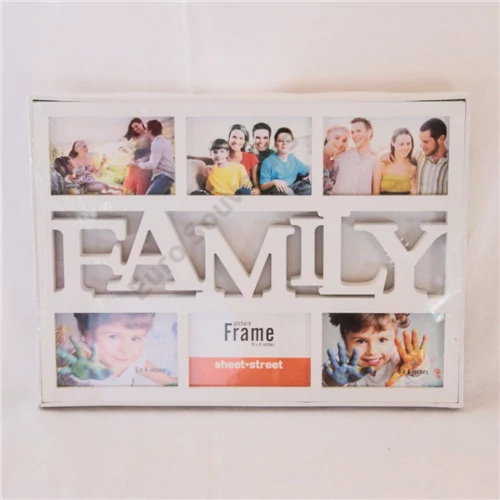 KÉPKERET 1/24 6 ABLAKOS 47x34 CM FEHÉR FAMILY