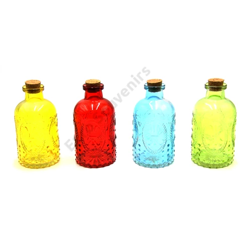 SZÍNES ÜVEG PARAFA DUGÓVAL 4 FÉLE 1/72 250 ml
