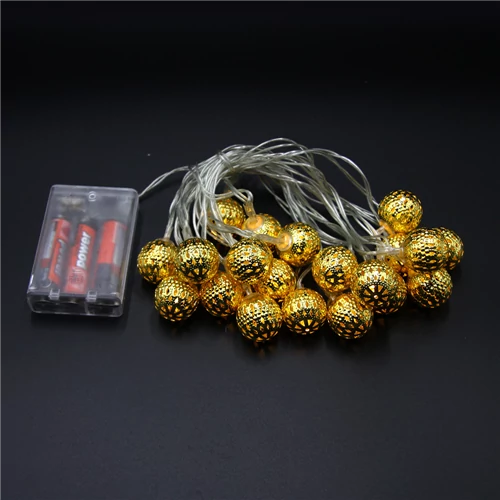 LEDFŰZÉR 20 DB GÖMBBEL 1/100 ARANY ELEMES 390 cm