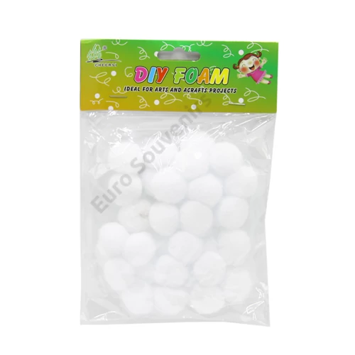 POMPOM  2,5cm FEHÉR 15 gr.  30/600