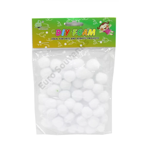 POMPOM 2cm FEHÉR 15 gr. 30/600