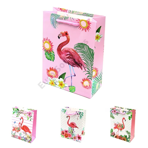 DÍSZTASAK FLAMINGÓS 4 féle 12/720 24x18 cm