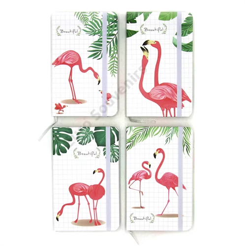 NOTESZ FLAMINGÓS 16/96 4 féle 21x14x1.5 cm