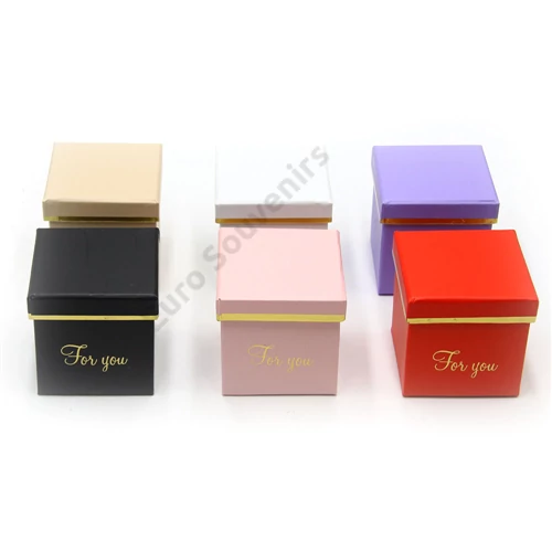 PAPÍRDOBOZ KOCKA 6/240 8x8x8 cm 6 SZÍNBEN