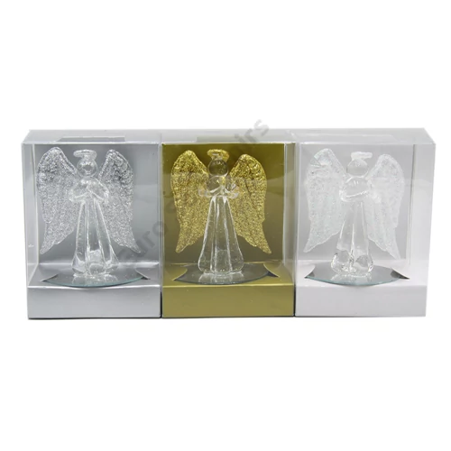 ÜVEGANGYAL 1/168 ARANY,EZÜST,FEHÉR 7.5x6 cm