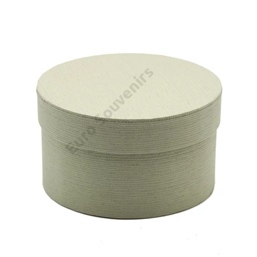 PAPÍRDOBOZ KEREK 4/96 14x8 cm SZÜRKE