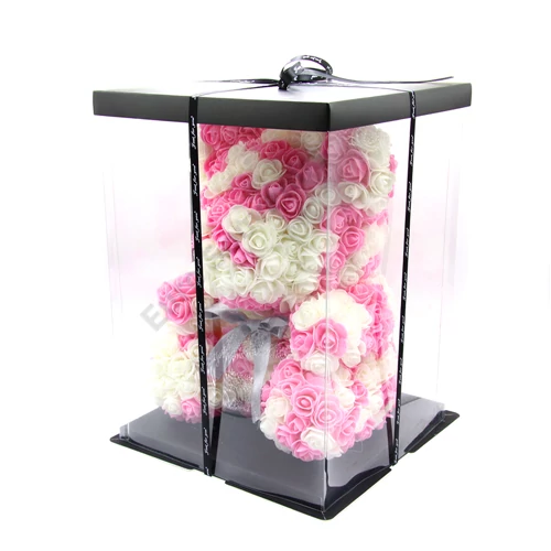 RÓZSAMACI 40 CM MIX PINK 1/16  DÍSZDOBOZBAN