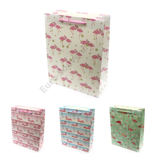 AJÁNDÉKTASAK FLAMINGÓS 10/480 4 FÉLE 32x25 CM