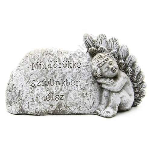 ANGYAL FELIRATOS 1/12 22x8,5x12 CM "Mindörökké szívünkben élsz"