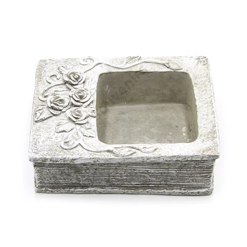 KŐTÁL KÖNYVALAKÚ 1/6 21x17x7 cm VIRÁGOS