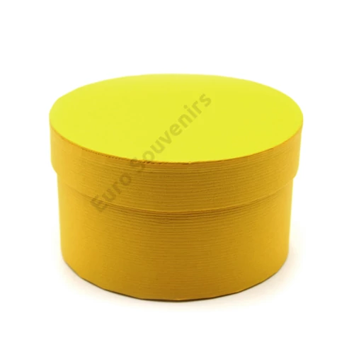PAPÍRDOBOZ KEREK 4/96 14x8 cm SÁRGA