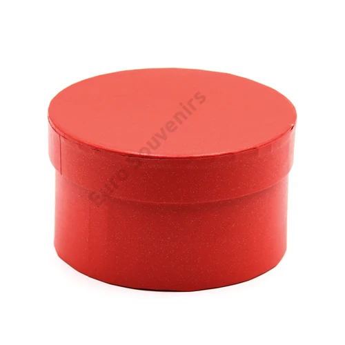 PAPÍRDOBOZ KEREK 4/96 14x8 cm PIROS