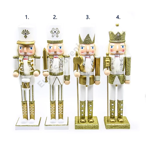 DIÓTÖRŐ 1/12 38 CM FEHÉR-ARANY 4 FÉLE