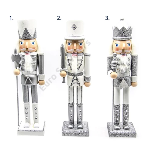 DIÓTÖRŐ 1/12 38 CM FEHÉR-EZÜST 3 FÉLE