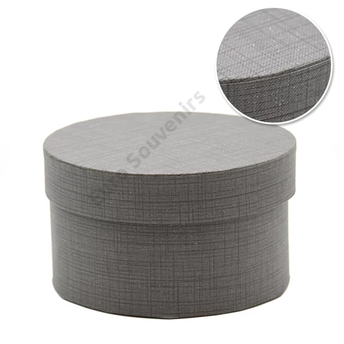 PAPÍRDOBOZ KEREK 4/96 14x8 cm SZÜRKE
