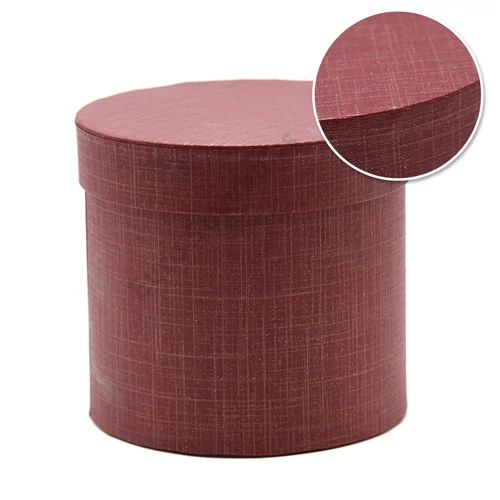 PAPÍRDOBOZ HENGER 4/96 12x11,7 cm BORDÓ