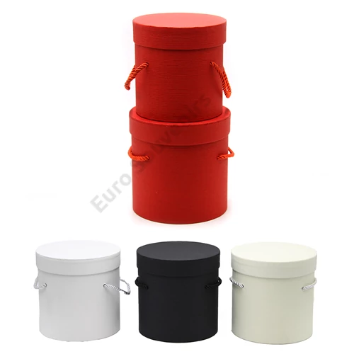 PAPÍRDOBOZ KEREK 2 DB 1/48 14,5x14,5; 12,x12,5 cm 4 SZÍNBEN