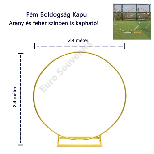 BOLDOGSÁG KAPU 1/4 2,4 m ARANY, FEHÉR