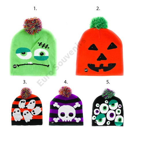 SAPKA HALLOWEEN LEDES 1/100 11x12 cm 5 FÉLE