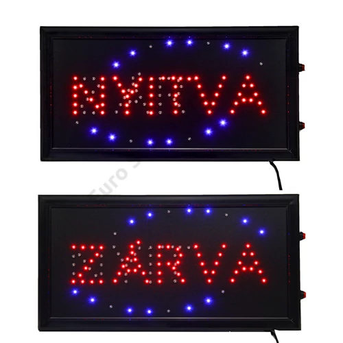 LEDTÁBLA NYITVA/ZÁRVA 1/20 48x25 cm